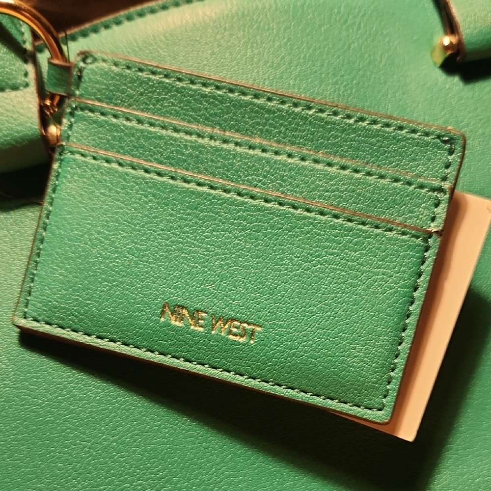 Nine West Summer Green-Green Satchel/Crossbody NWT - Picture 3 of 16